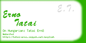 erno tatai business card